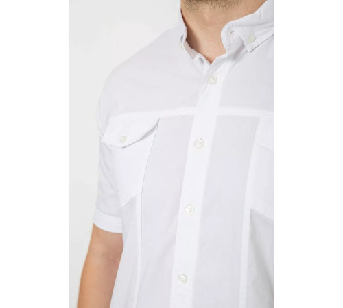 Сорочка чоловіча однотонна, колір білий, 214R6917-2
