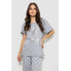 Піжама жіноча з принтом, колір сірий, 243R1602-011