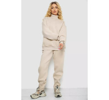Женский спортивный костюм на флисе, цвет светло-бежевый, 102R7723.