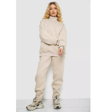 Женский спортивный костюм на флисе, цвет светло-бежевый, 102R7723.