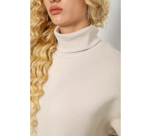 Женский спортивный костюм на флисе, цвет светло-бежевый, 102R7723.