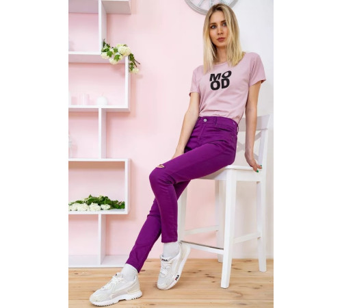 Літні жіночі штани скінні, фіолетового кольору, 282F007