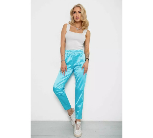 Брюки женские, цвет бирюзовый, 238R317