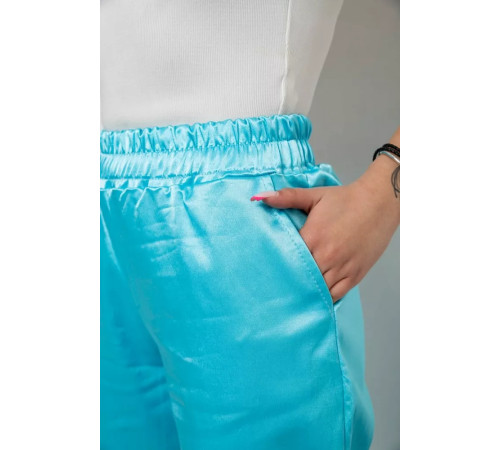 Брюки женские, цвет бирюзовый, 238R317