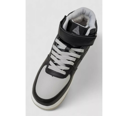 Кроссовки мужские зимние на меху, цвет черно-серый, 248RCX630