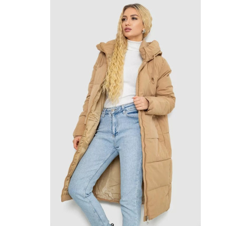Пуховик жіночий зимовий, колір бежевий, 243R8809