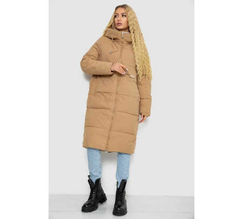 Пуховик жіночий зимовий, колір бежевий, 243R8809