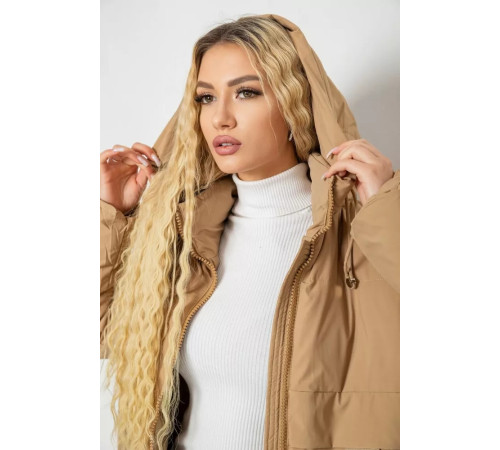 Пуховик жіночий зимовий, колір бежевий, 243R8809