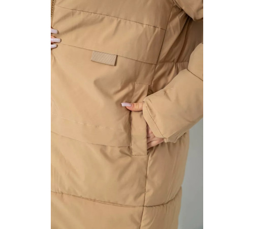 Пуховик жіночий зимовий, колір бежевий, 243R8809