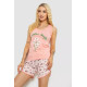 Піжама жіноча з принтом, колір персиковий, 243R2049
