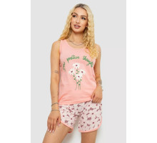 Пижама женская с принтом, цвет персиковый, 243R2049.
