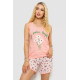 Піжама жіноча з принтом, колір персиковий, 243R2049