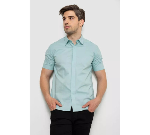 Рубашка мужская однотонная, цвет оливковый, 214R6917-3.