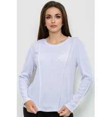 Лонгслив женский в рубчик, цвет белый, 102R325.