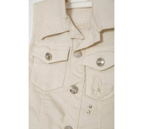 Жилетка дитяча для дівчаток, колір бежевий, 247R10028