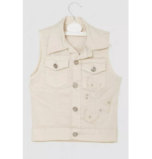 Жилетка дитяча для дівчаток, колір бежевий, 247R10028