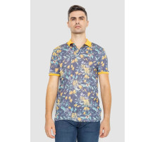 Поло мужское с принтом, цвет желто-синий, 247R310