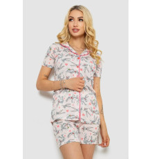 Женская пижама с принтом, цвет розовый, 243R70349