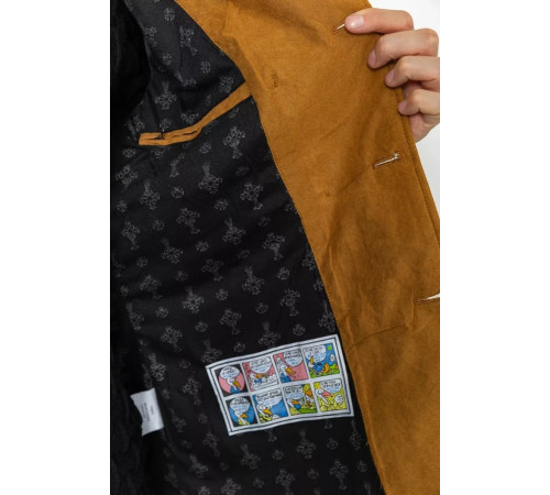 Піджак чоловічий однотонний, колір гірчичний, 182R15172