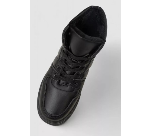 Кросівки жіночі зимові на хутрі, колір чорний, 248RAM022