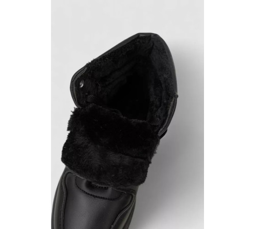 Кросівки жіночі зимові на хутрі, колір чорний, 248RAM022