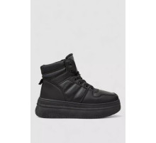 Кроссовки женские зимние на меху, цвет черный, 248RAM022