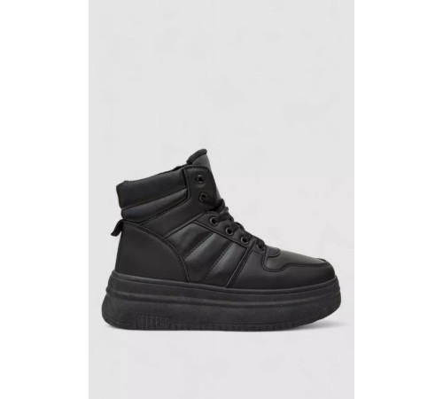 Кросівки жіночі зимові на хутрі, колір чорний, 248RAM022