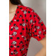 Жіноча піжама з принтом, колір червоний, 243R40007