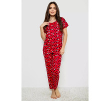 Женская пижама с принтом, цвет красный, 243R40007.