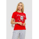 Женская пижама с принтом, цвет красный, 243R2039