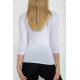 Жіночий лонгслів укорочений з рукавом 3/4, колір білий, 186R508