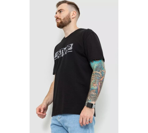 Футболка чоловіча батал, колір чорний, 208R014