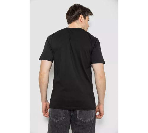 Мужская футболка с принтом, цвет черный, 244R5996