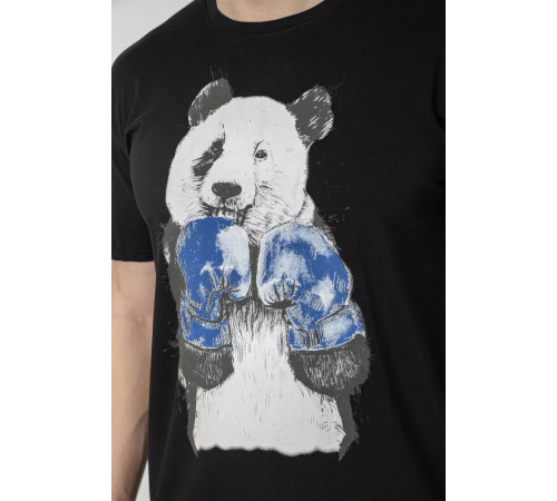 Мужская футболка с принтом, цвет черный, 244R5996