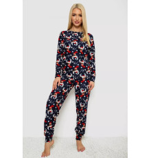Піжама жіноча з принтом, колір темно-синій, 238R5658