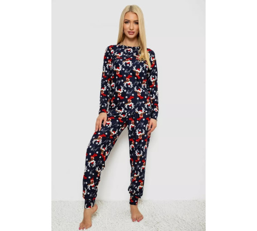 Женская пижама с принтом, цвет темно-синий, 238R5658