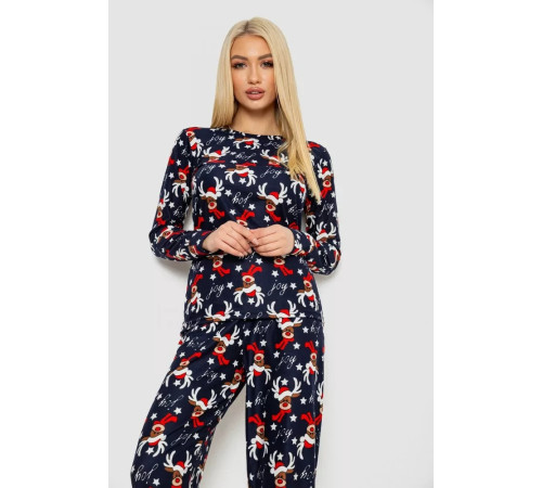 Женская пижама с принтом, цвет темно-синий, 238R5658