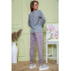 Жіночий костюм штани + кофта, сіро-пудрового кольору, 172R1211