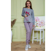 Женский костюм брюки + кофта, серо-пудрового цвета, 172R1211.