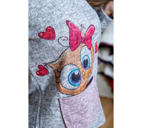 Жіночий костюм штани + кофта, сіро-пудрового кольору, 172R1211