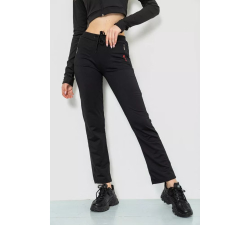 Спортивні штани жіночі, колір чорний, 244R514