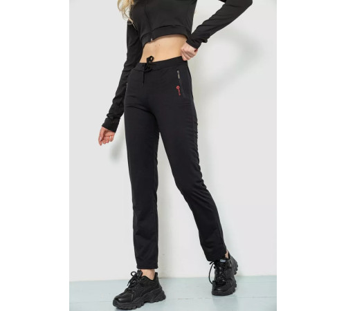 Спортивні штани жіночі, колір чорний, 244R514