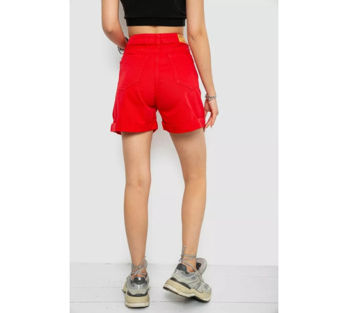 Шорты женские джинсовые, цвет красный, 182R1664
