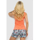 Піжама жіноча з принтом, колір помаранчевий, 243R24493