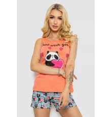 Женская пижама с принтом, цвет оранжевый, 243R24493