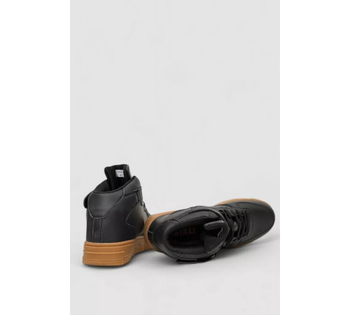 Кроссовки мужские зимние на меху, цвет черно-коричневый, 248RCX620