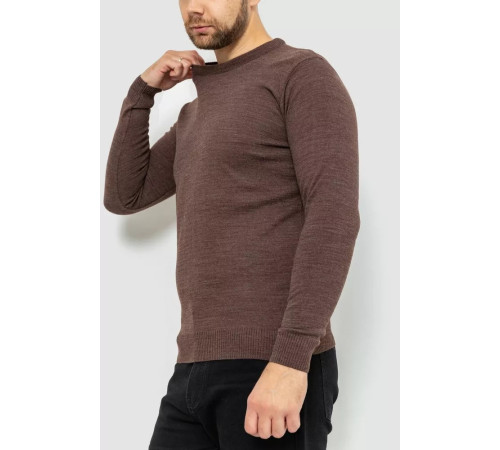 Свитер мужской однотонный, цвет коричневый, 161R1770-1.