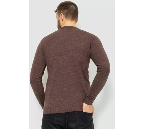 Свитер мужской однотонный, цвет коричневый, 161R1770-1.