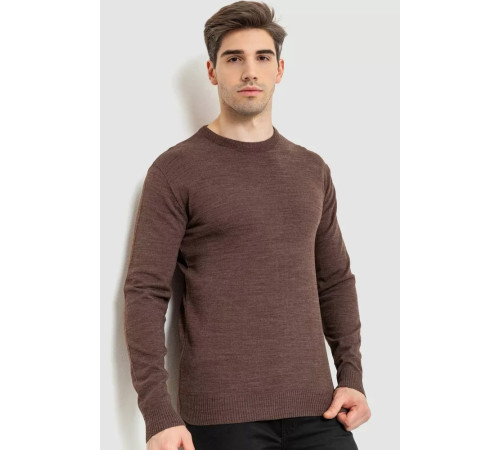Свитер мужской однотонный, цвет коричневый, 161R1770-1.