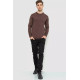 Свитер мужской однотонный, цвет коричневый, 161R1770-1.